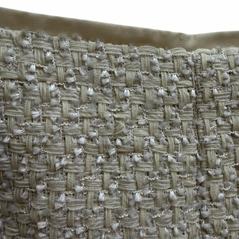 Love Bonito Cream Textured Tweed High Waist Bouclé Shorts